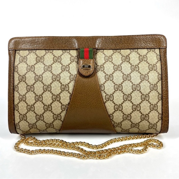 Authentic Gucci Ophidia Supreme Clutch 3 way Beautiful Rare size 9” 🤩🤩🤩 - Picture 9 of 11